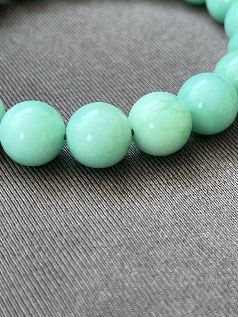 天然石ブレスレット☆高品質！クリソプレーズ１０ｍｍ後半☆癒しカラーが美しい！