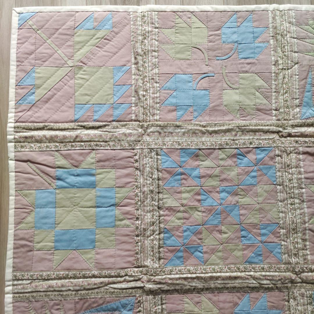 ハンドメイド パッチワークキルト タペストリー