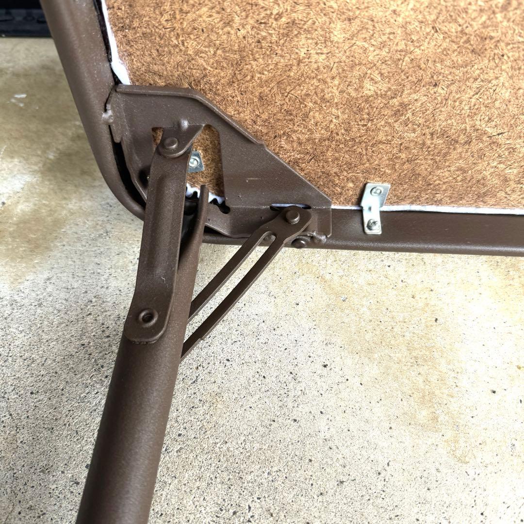 【美品】Cosco ブラウン 正方形 折りたたみテーブル 34インチ