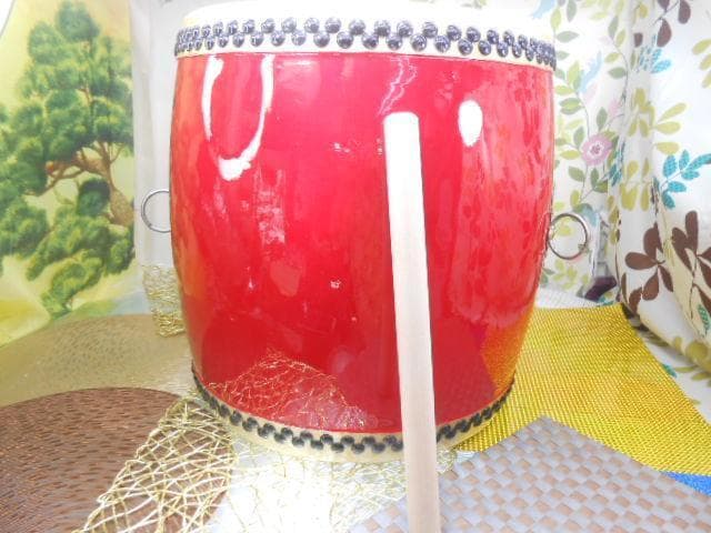 (送料無料)28.000円　Nエイサー大太鼓39x43 cm撥付き