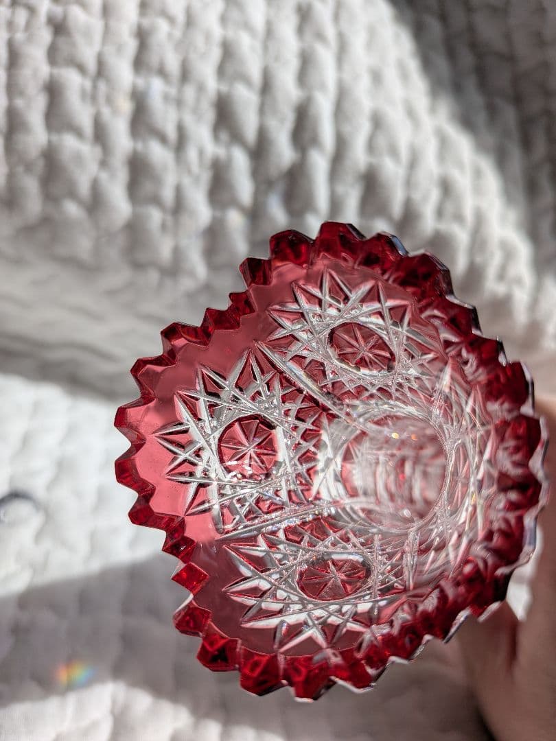 ✩BOHEMIAE CAESAR　クリスタル✩切子　一輪挿し　花瓶✩