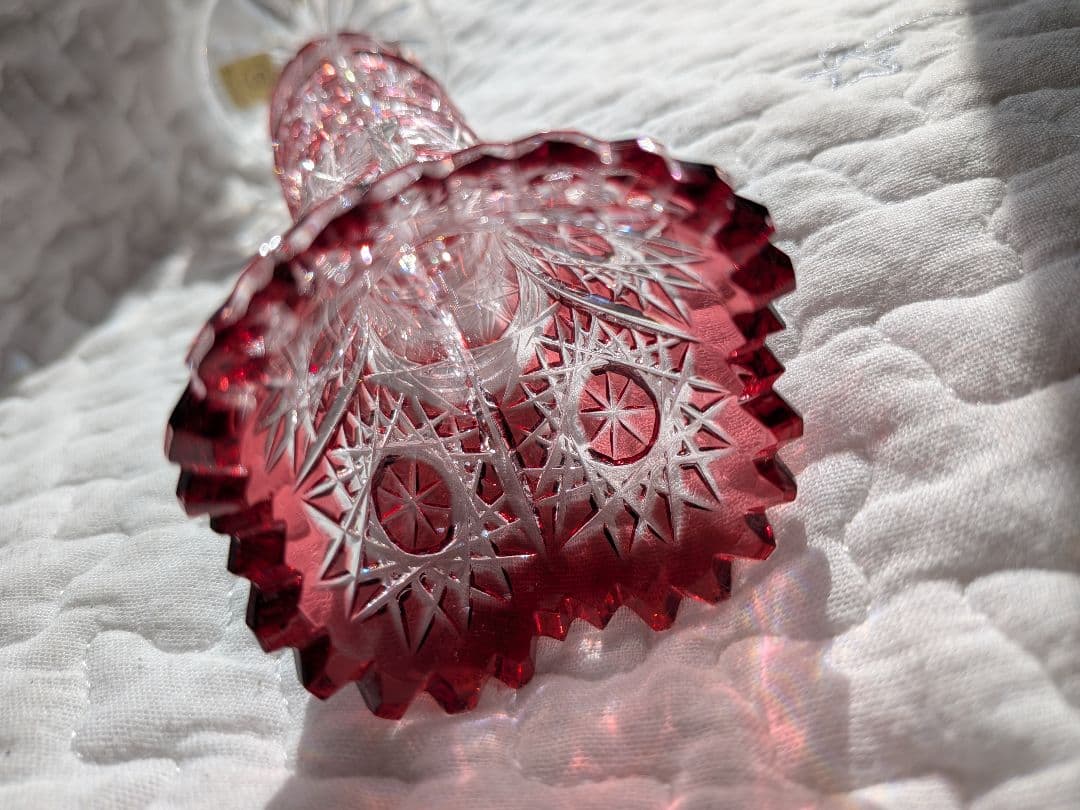 ✩BOHEMIAE CAESAR　クリスタル✩切子　一輪挿し　花瓶✩