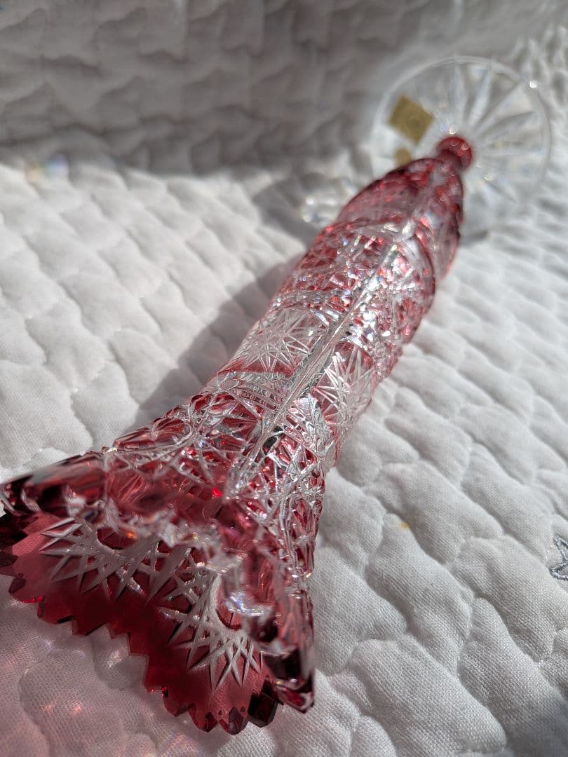 ✩BOHEMIAE CAESAR　クリスタル✩切子　一輪挿し　花瓶✩