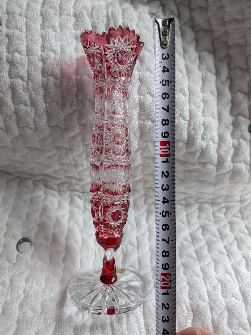 ✩BOHEMIAE CAESAR　クリスタル✩切子　一輪挿し　花瓶✩