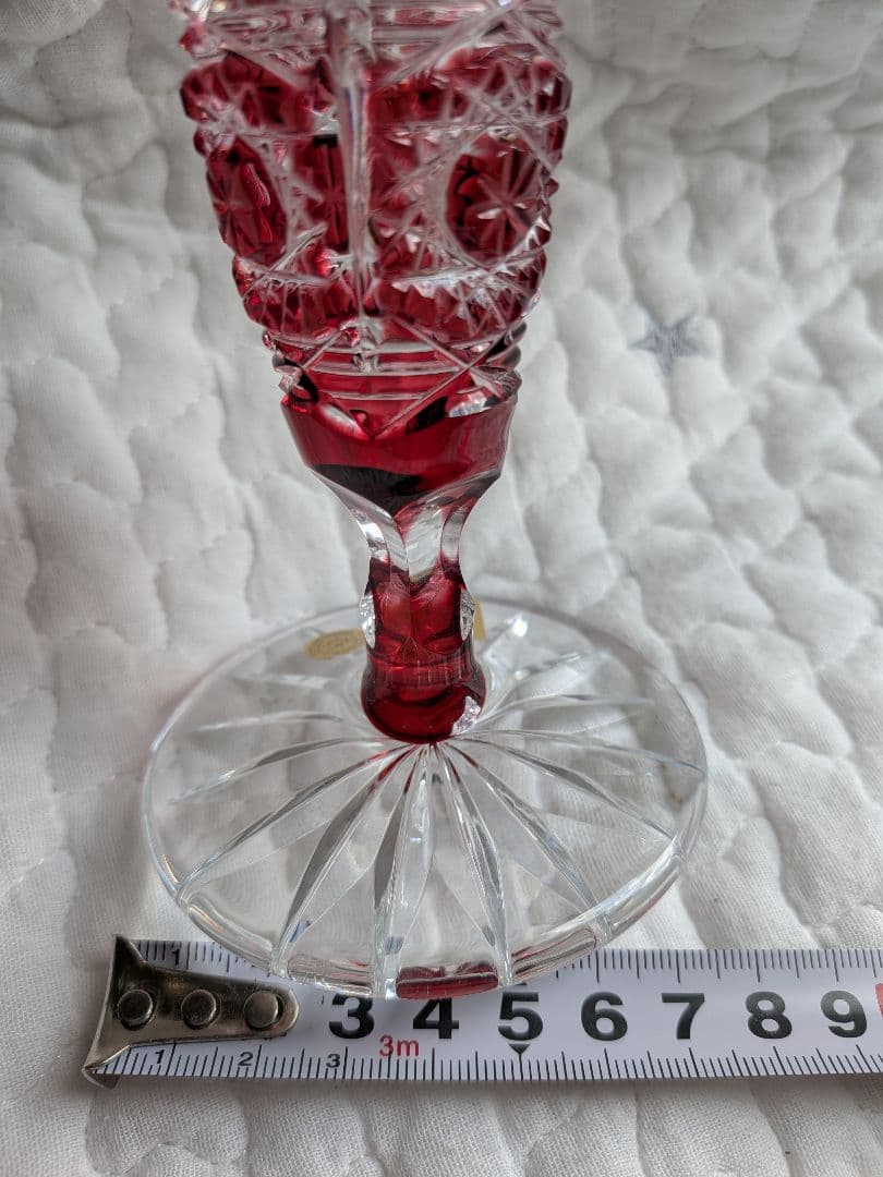 ✩BOHEMIAE CAESAR　クリスタル✩切子　一輪挿し　花瓶✩