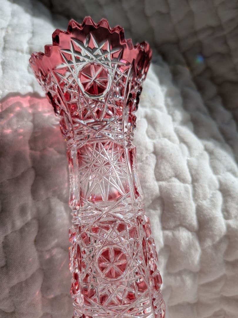 ✩BOHEMIAE CAESAR　クリスタル✩切子　一輪挿し　花瓶✩