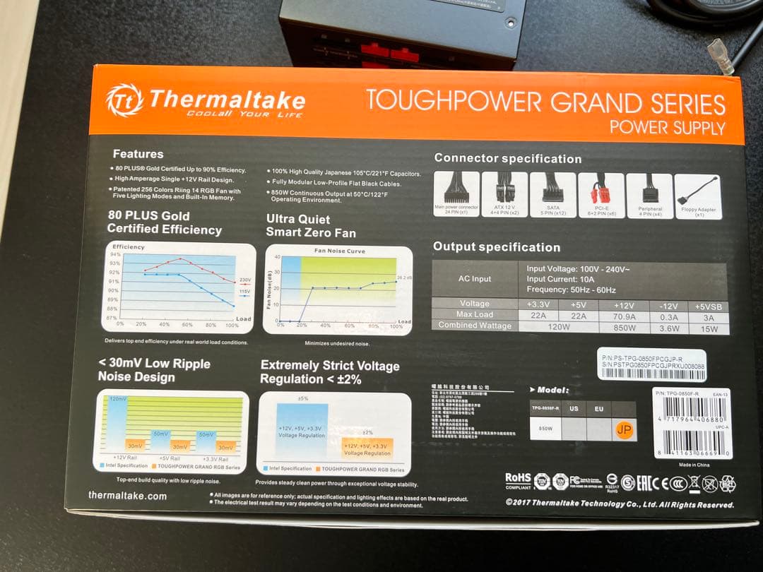 電源ユニット Thermaltake TOUGHPOWER GRAND RGB 850W