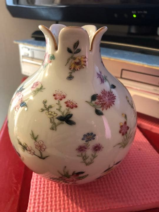 大青雍正年製款、石榴瓶、粉彩花鸟、花瓶、