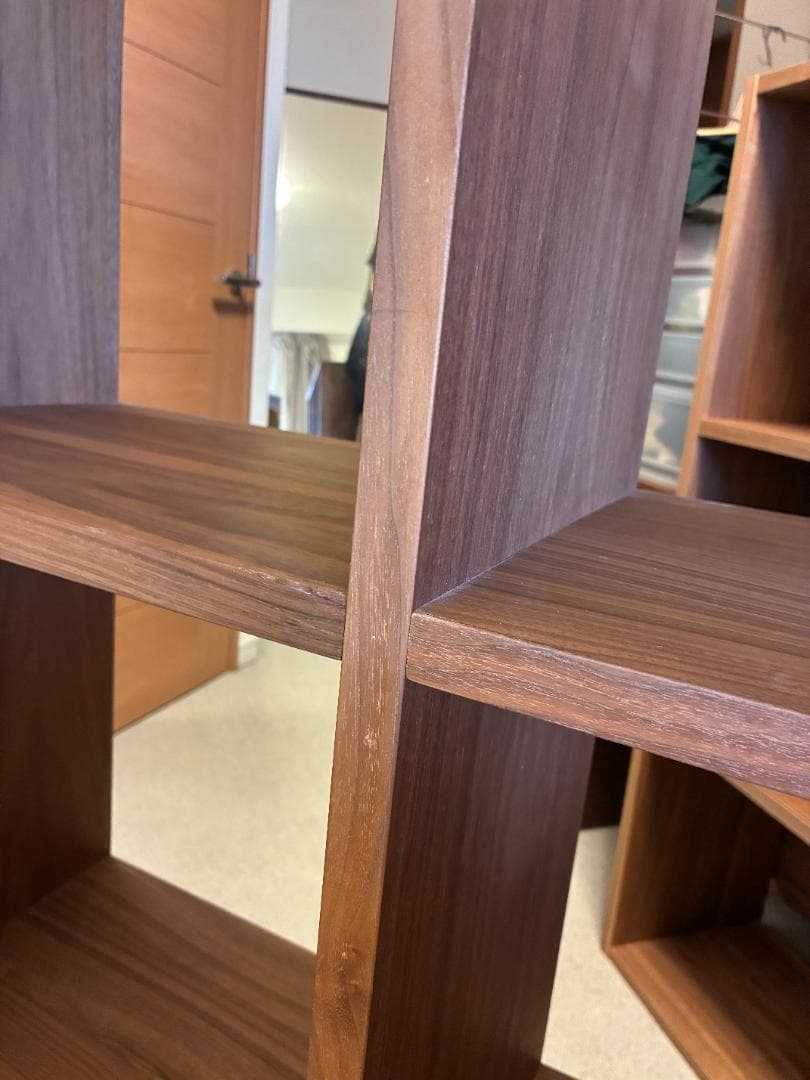 MUJI無印良品　スタッキングシェルフ3段×2列　ウォールナット材_02