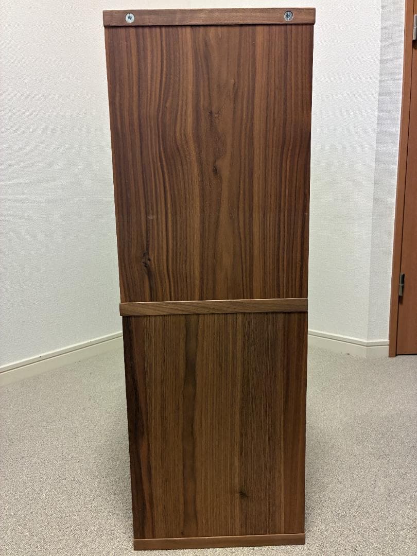 MUJI無印良品　スタッキングシェルフ3段×2列　ウォールナット材_02