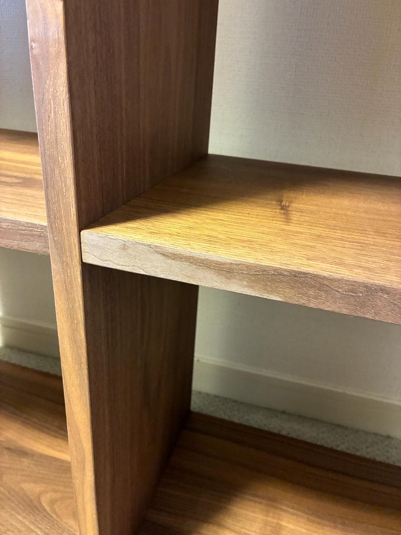 MUJI無印良品　スタッキングシェルフ3段×2列　ウォールナット材_02