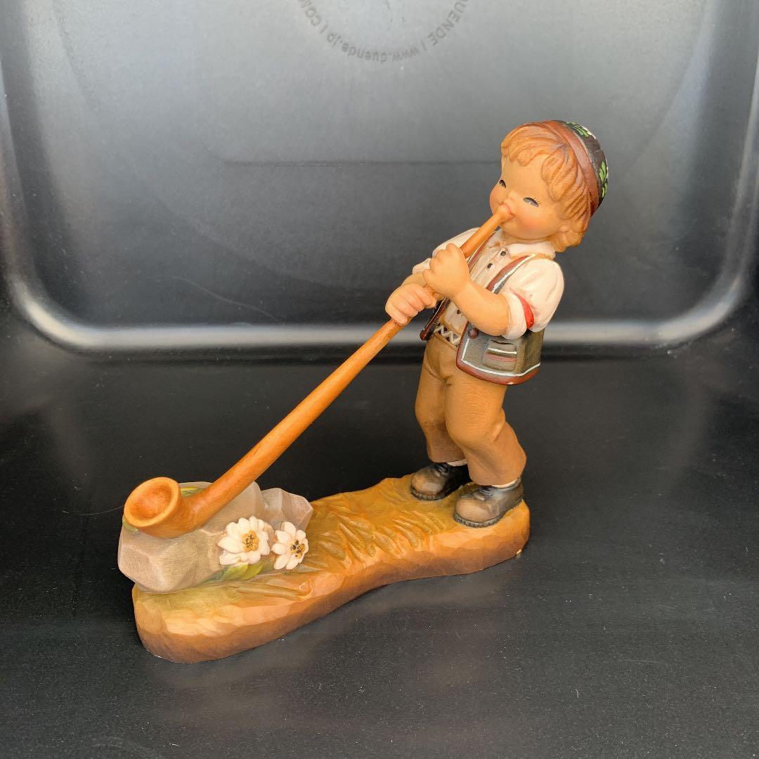 希少　イタリア製　ANRI アンリ 総木彫り 人形