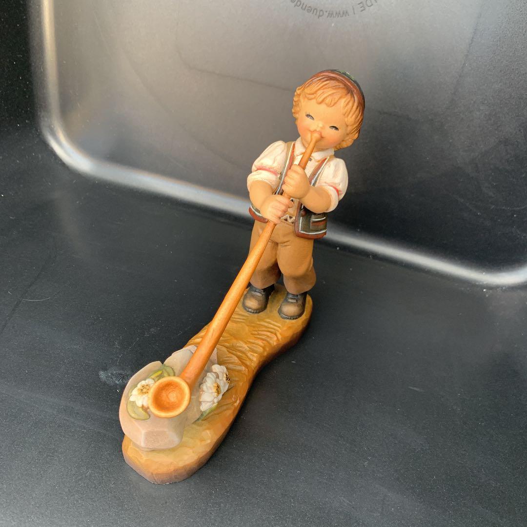 希少　イタリア製　ANRI アンリ 総木彫り 人形