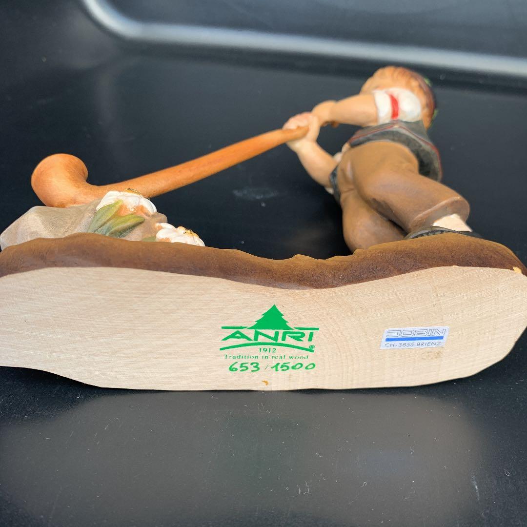 希少　イタリア製　ANRI アンリ 総木彫り 人形