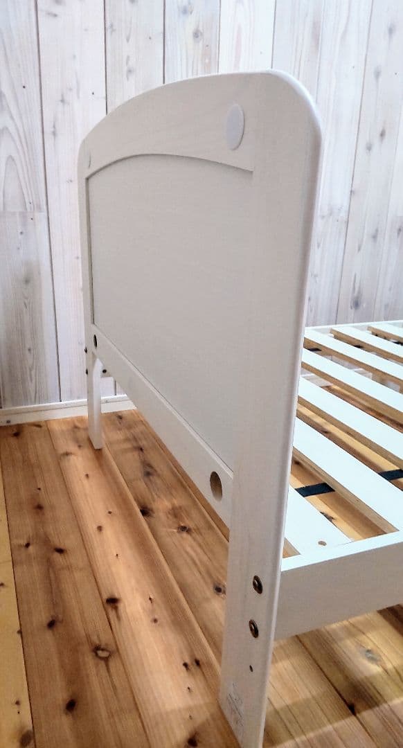 ニトリ ベッド ルカ2 ホワイト木製シングルベッドフレーム