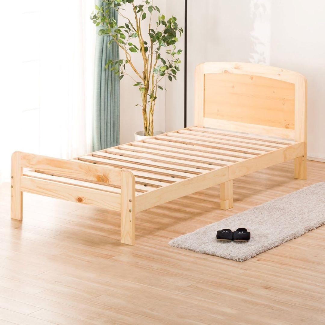 ニトリ ベッド ルカ2 ホワイト木製シングルベッドフレーム