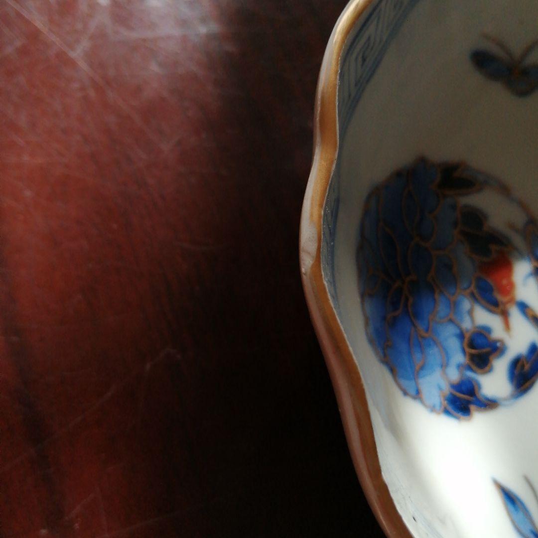 伊万里　染付蝶文膾皿　19枚　15cm　明治～大正期