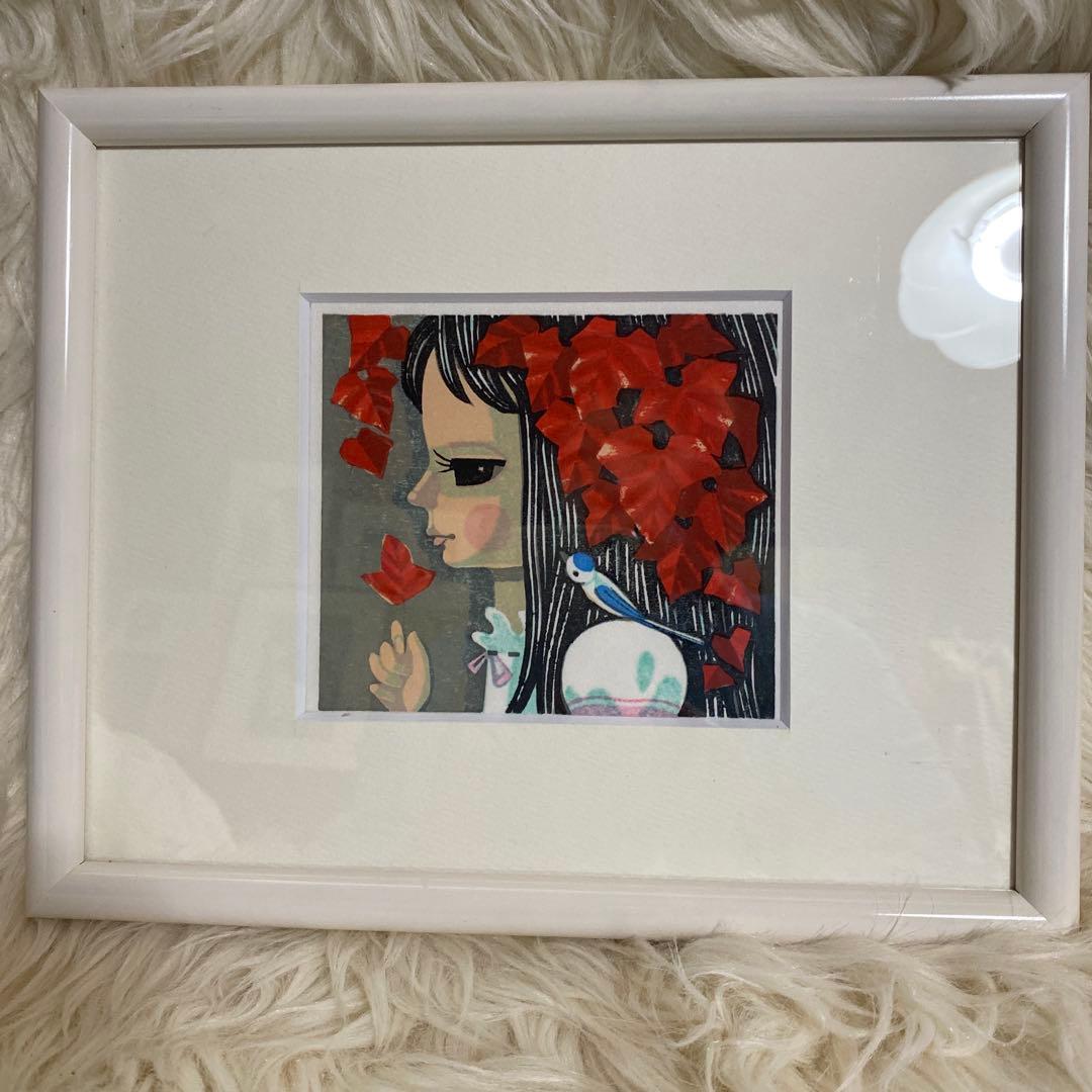 ❇︎超美品⭐︎池田修三先生　木版画　　『　蔦　』木製フレーム