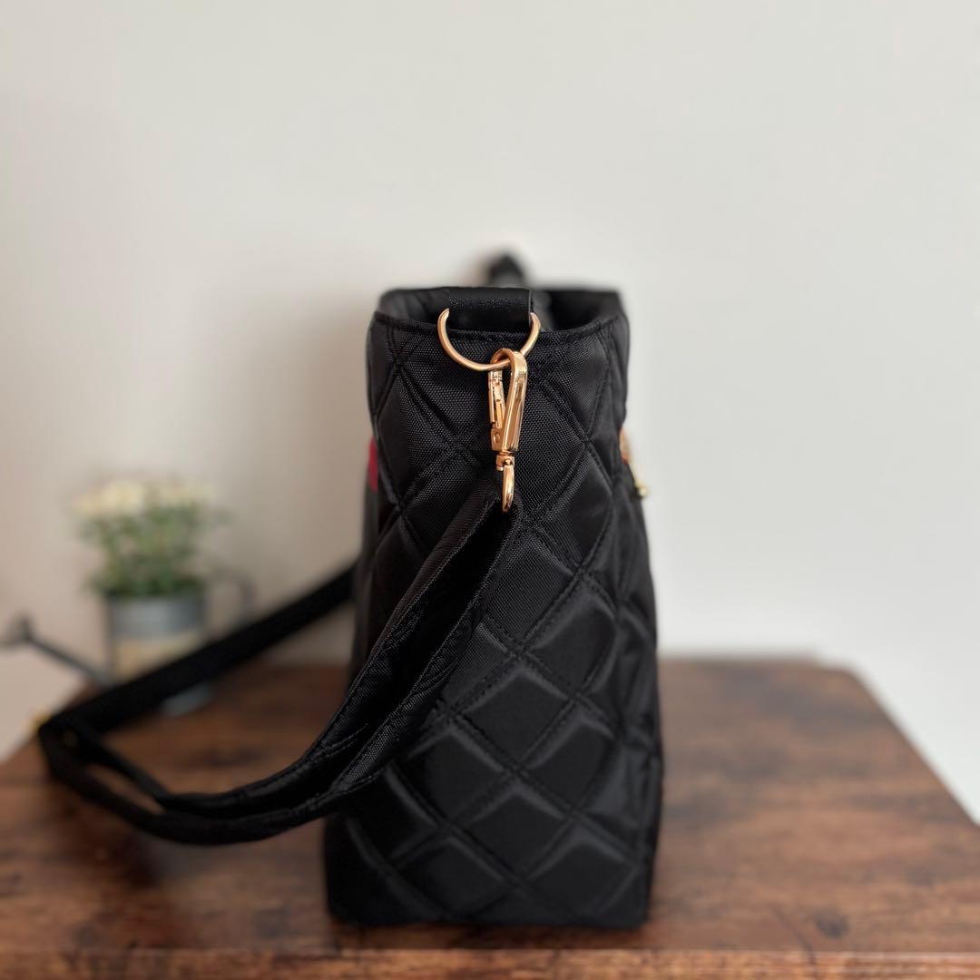 【ゆずLove】サイドポケット付きトートバッグM ファスナー開閉