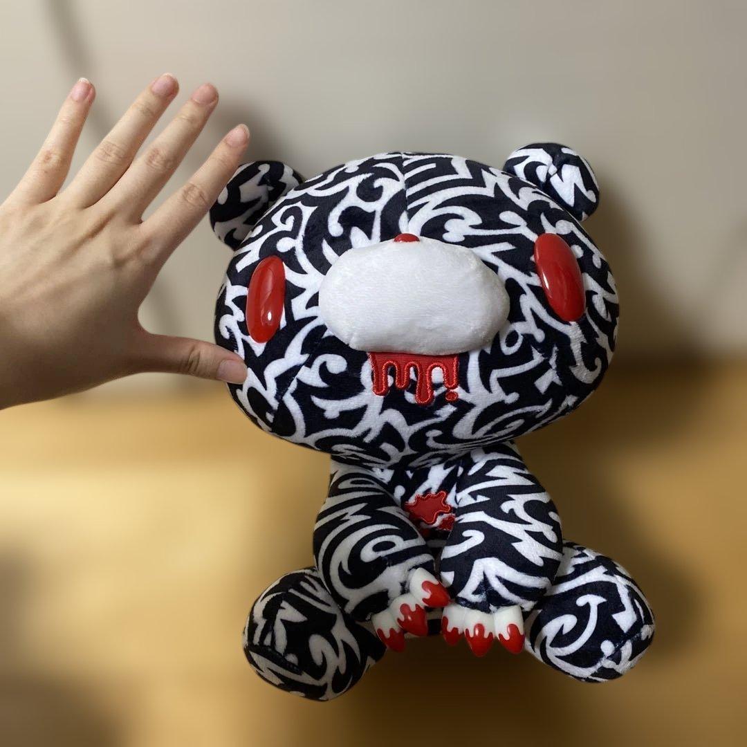 プレミアム限定　クマ型ぬいぐるみ 黒と白の模様