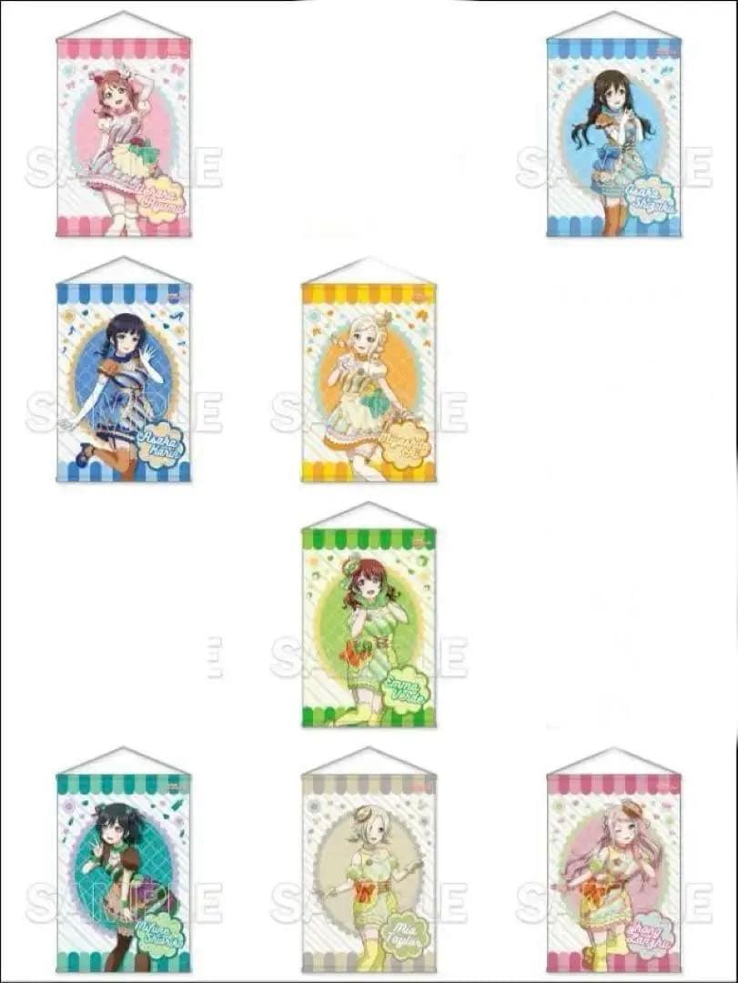 ラブライブ！虹ヶ咲　B2タペストリー Let's にじパフェ！ 8点セット