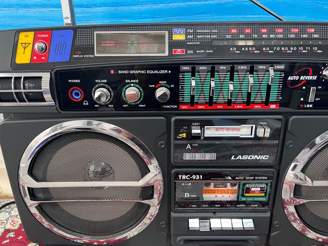 ラソニック TRC-931ラジカセBOOMBOX ダブルカセット品中古動作品美品