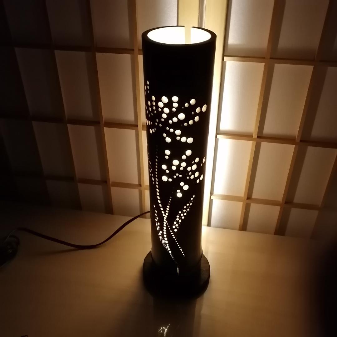 癒し灯火　竹行灯　No23256