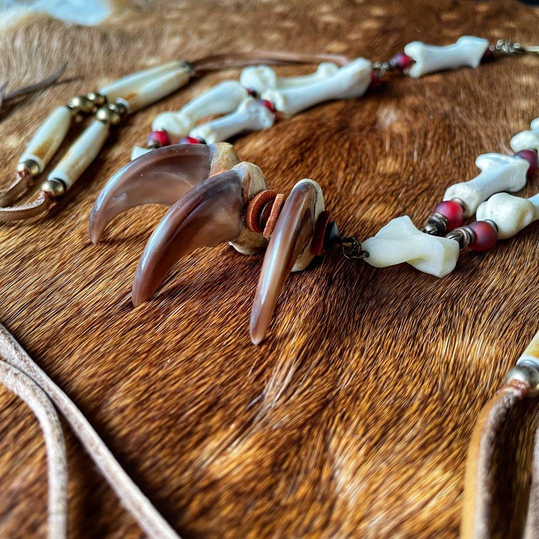 ネックレス・ペンダント Bone craft / three finger bear claw