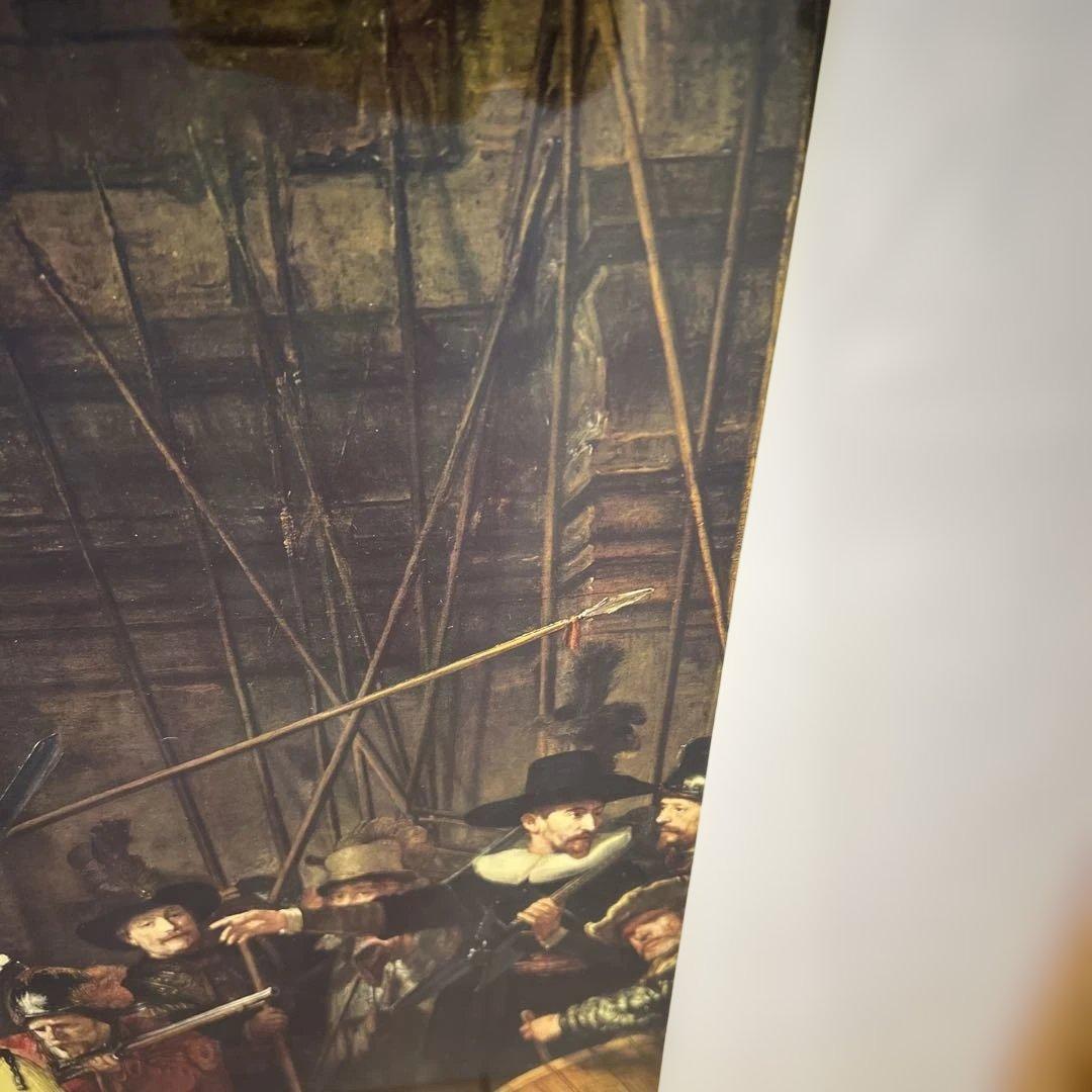 レンブラント 夜警 立体複製名画 絵画 額付き インテリア アート