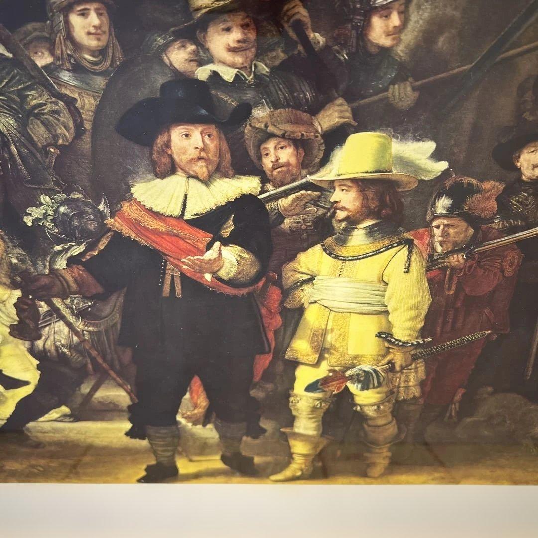 レンブラント 夜警 立体複製名画 絵画 額付き インテリア アート