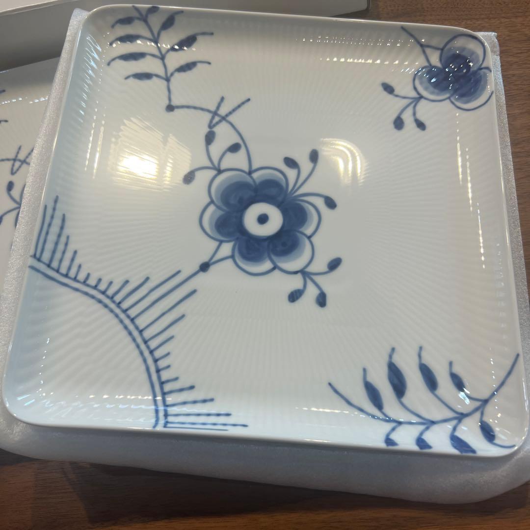 ロイヤルコペンハーゲン スクエアデイッシュ メガ 20cm ２枚