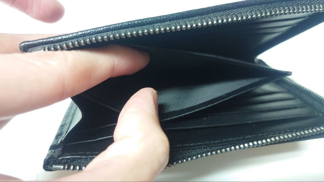 【廃盤希少】土屋鞄 アルマス スマートLファスナー　ブラック 折り財布
