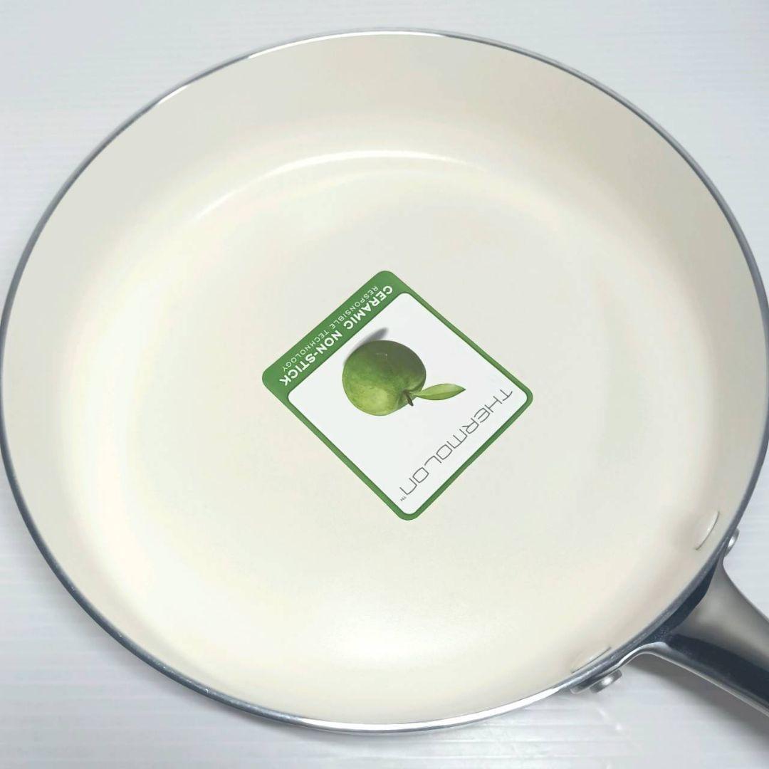 グリーンパン スキレット 蓋付 フライパン ヘルシーセラミックノンスティック加工