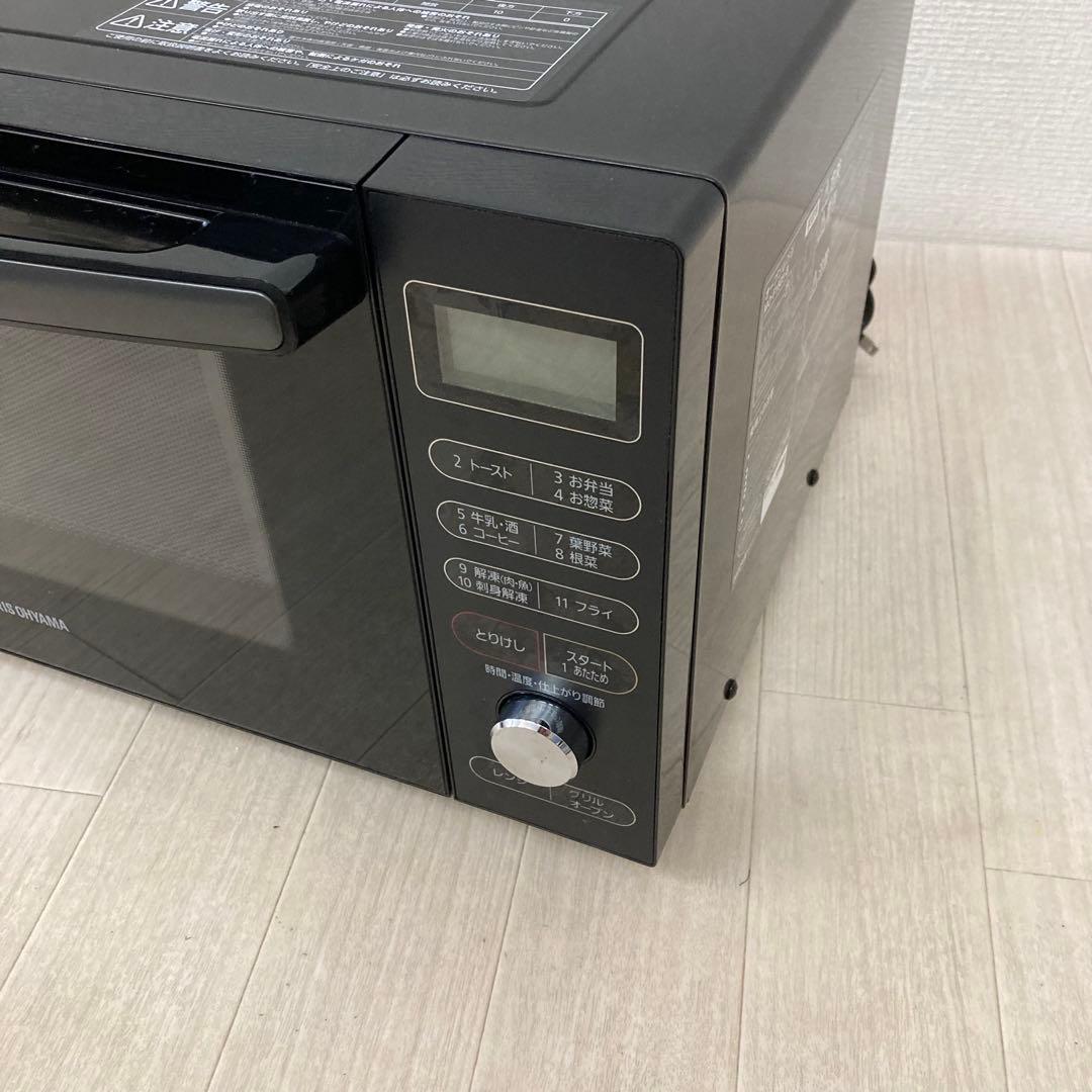 美品 アイリスオーヤマ 2022年製 オーブンレンジ 電子レンジ ブラック