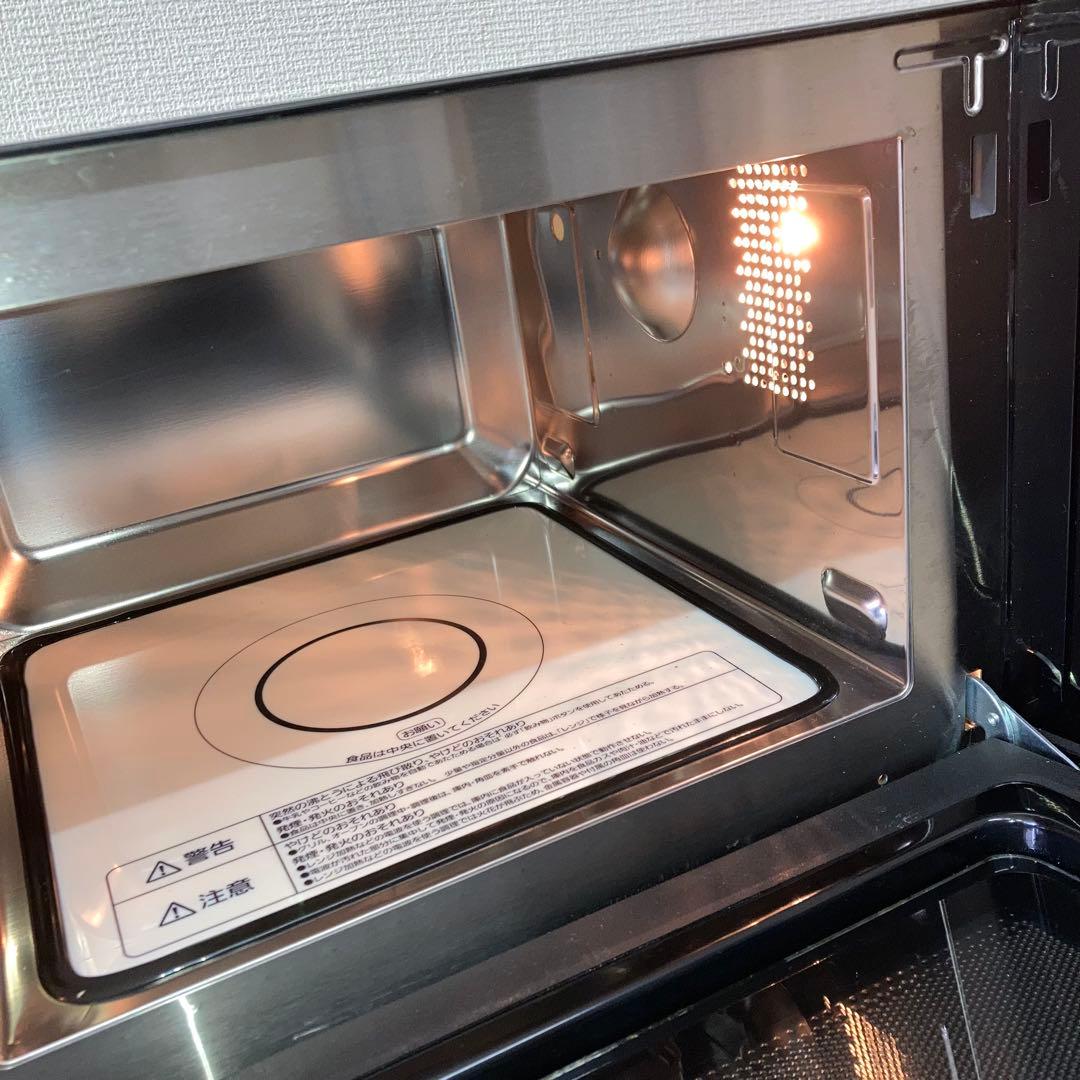 美品 アイリスオーヤマ 2022年製 オーブンレンジ 電子レンジ ブラック