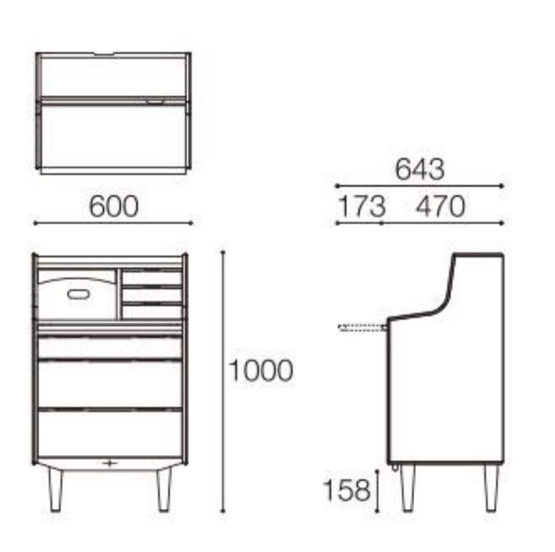 新品ライティングビューロー デスク兼ドレッサー お手入れオイル付き