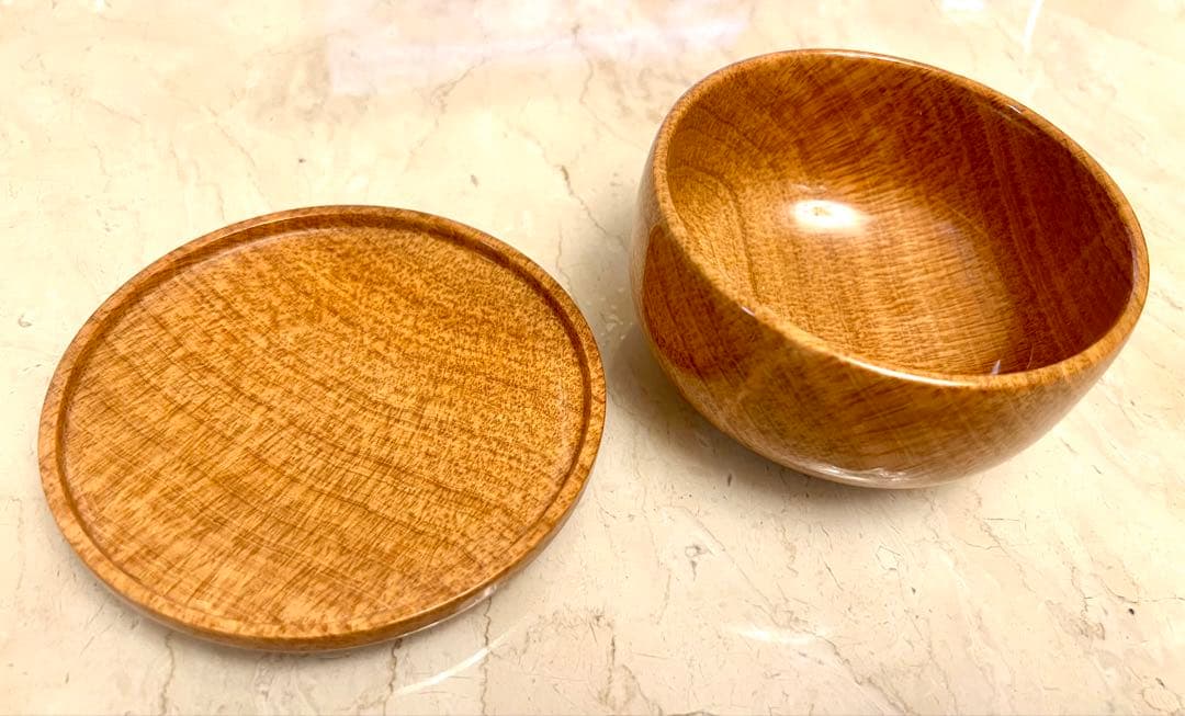 【新品・未使用】木目石食器セット