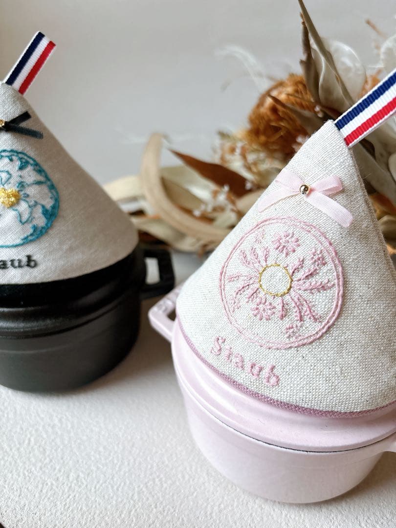 【あきあき】 三角鍋つかみ　ストウブ　ノブミトン【オーダー分】