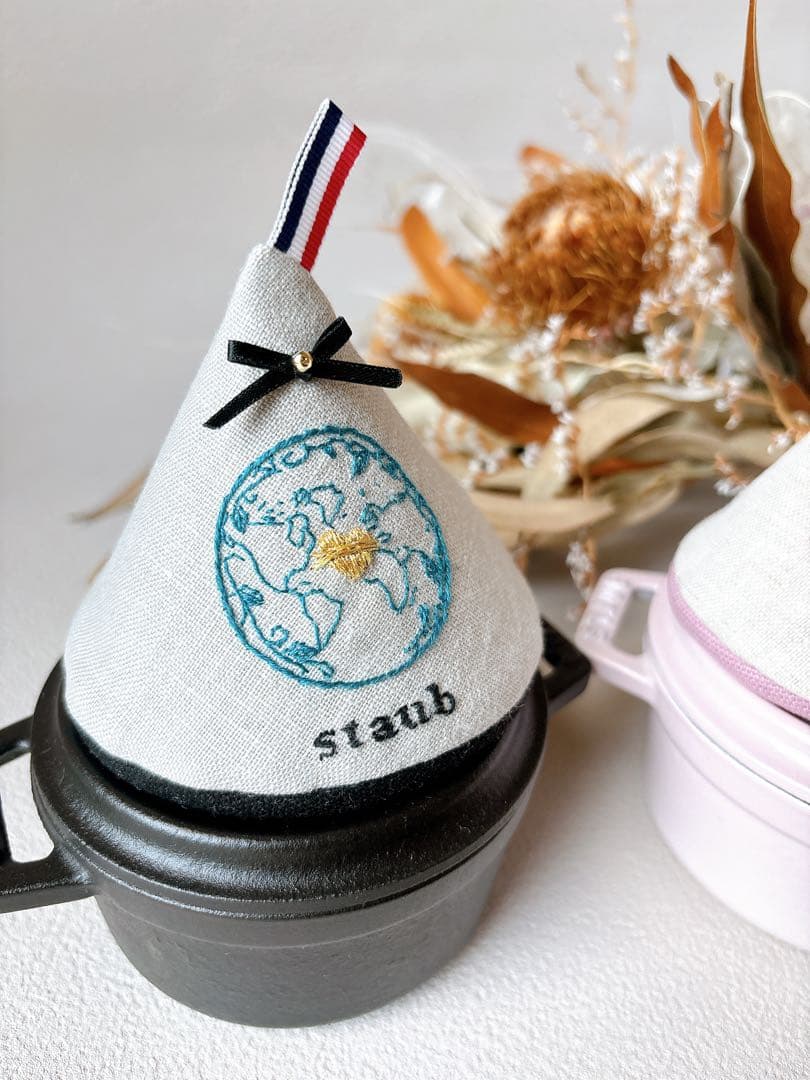 【あきあき】 三角鍋つかみ　ストウブ　ノブミトン【オーダー分】