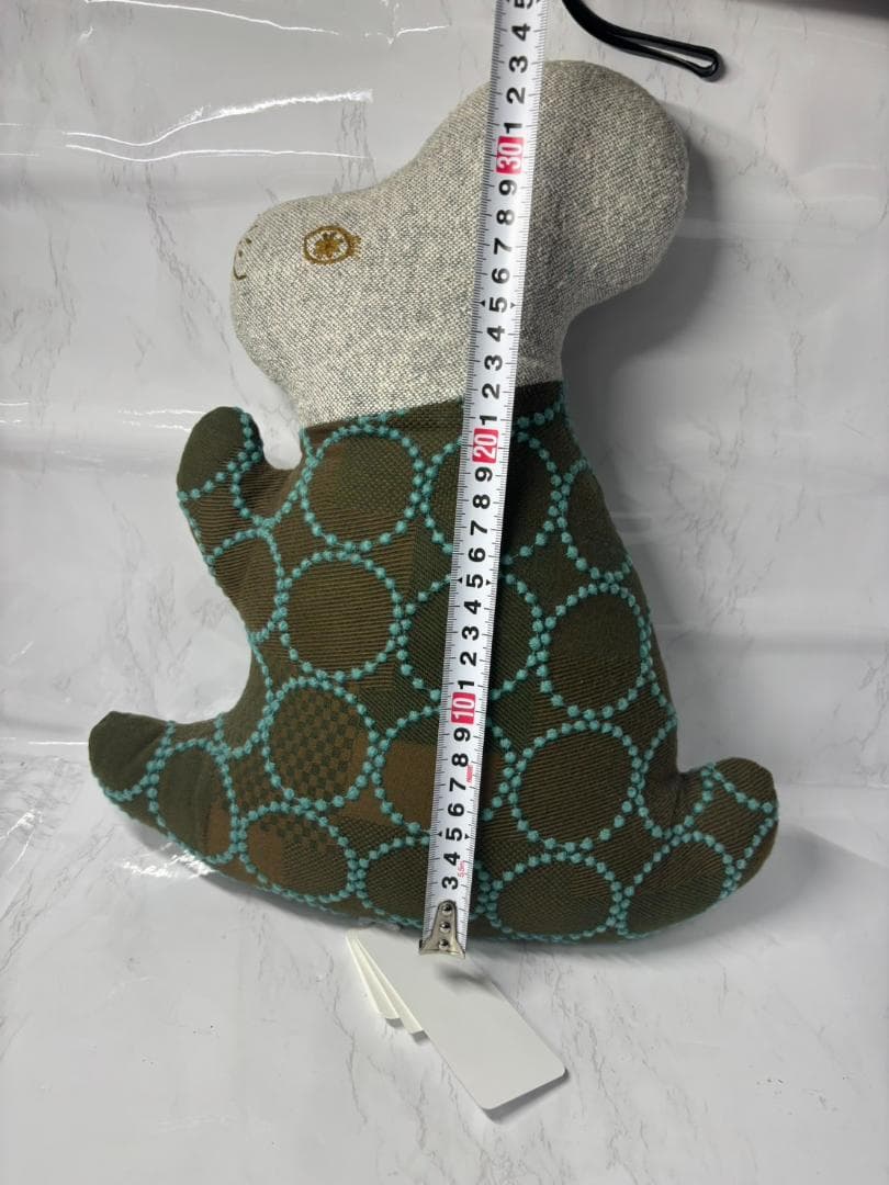 タグ付き ミナペルホネン コウサギクッション グレー ぬいぐるみ