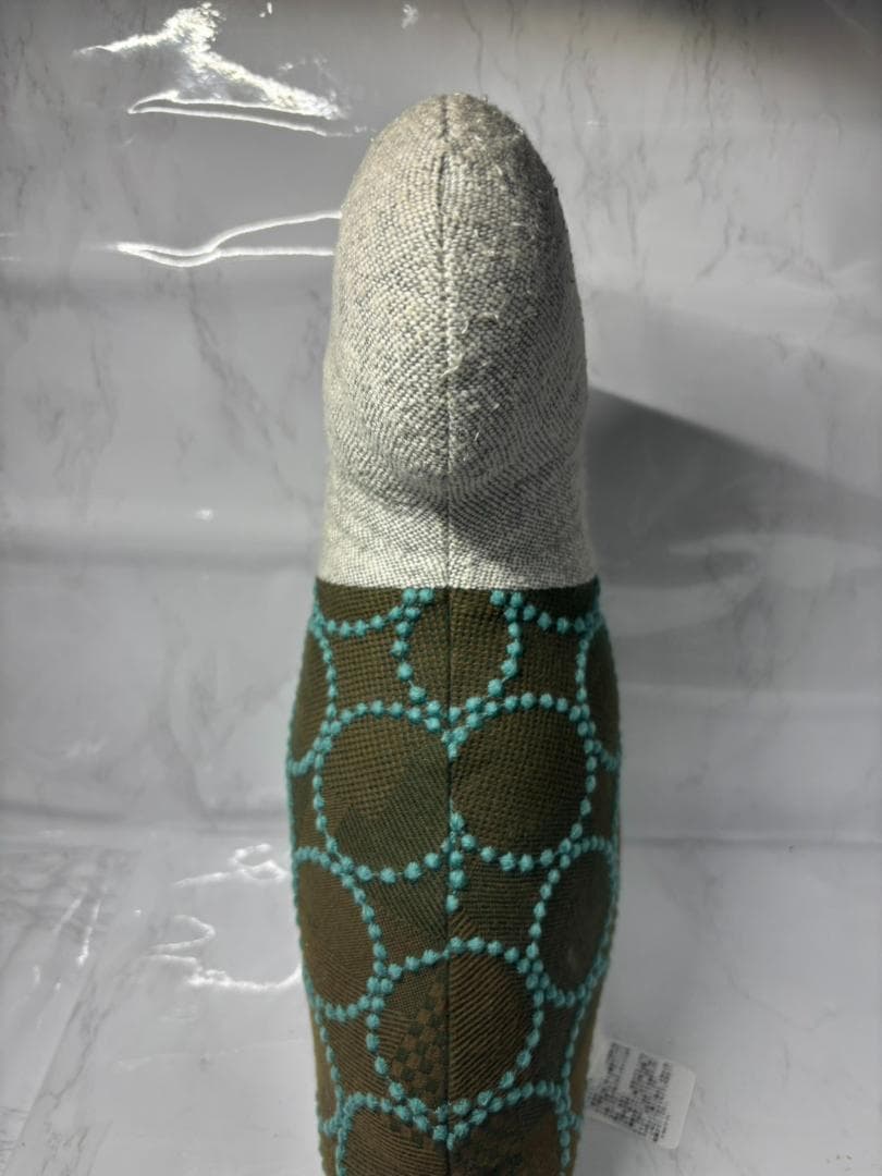 タグ付き ミナペルホネン コウサギクッション グレー ぬいぐるみ