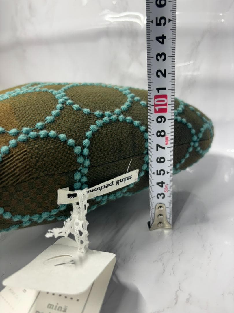 タグ付き ミナペルホネン コウサギクッション グレー ぬいぐるみ