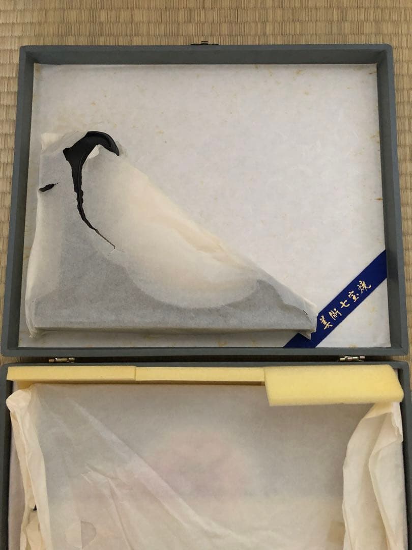 七宝焼　tutanka 花柄角皿　シャクナゲ