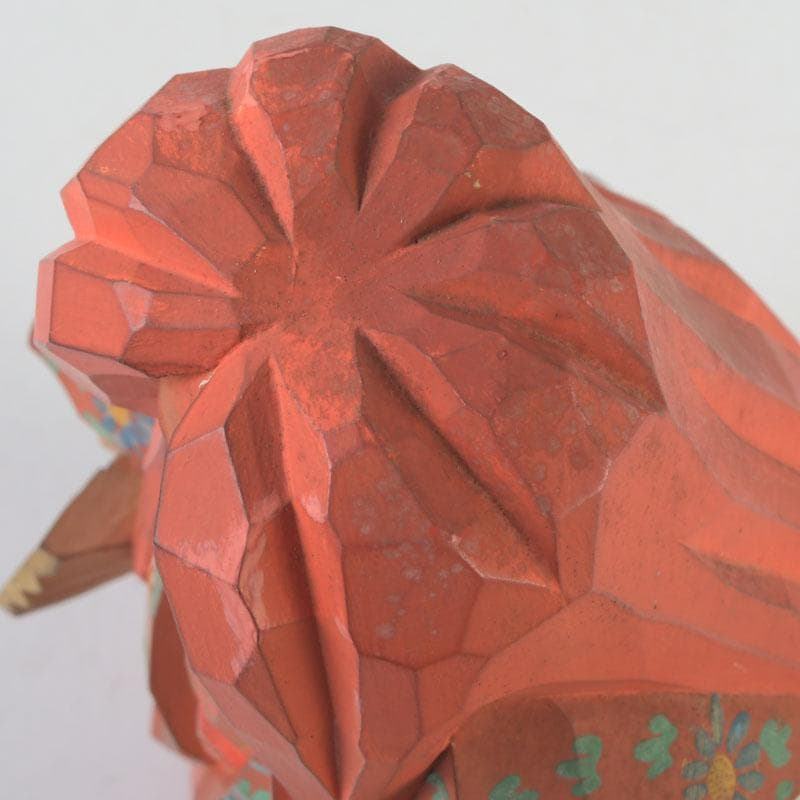 奈良人形師　染川宗進作　一刀彫　「猩々」　置物　共箱　C　9949