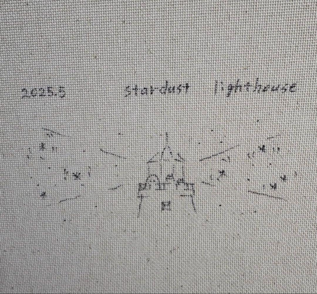 はる　stardust lighthouse （星屑の灯台）　アクリル画