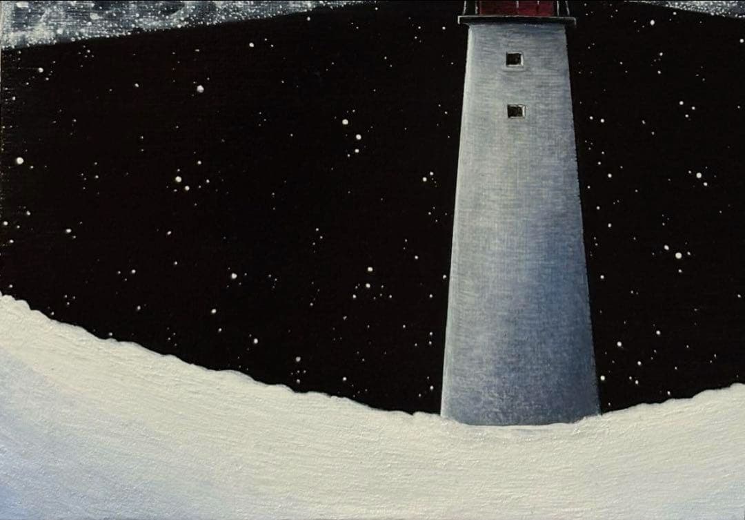 はる　stardust lighthouse （星屑の灯台）　アクリル画