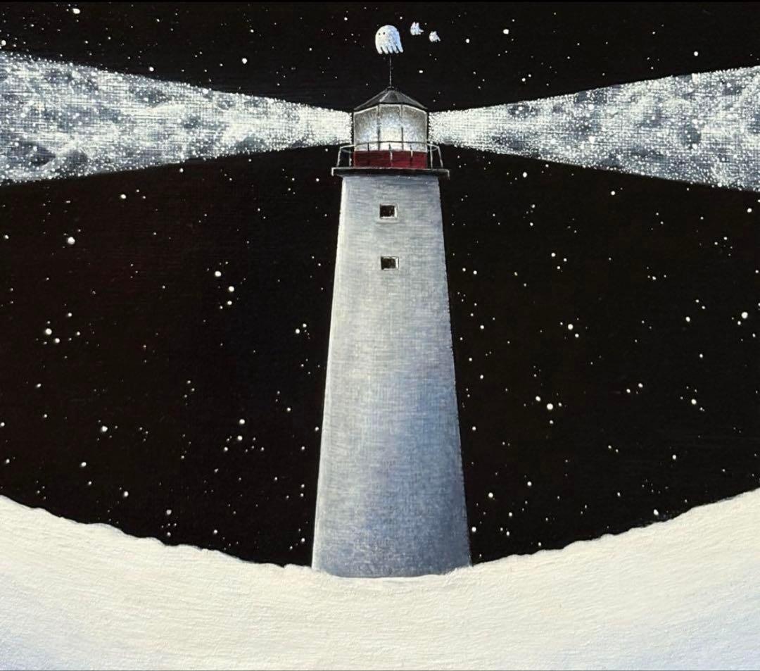 はる　stardust lighthouse （星屑の灯台）　アクリル画