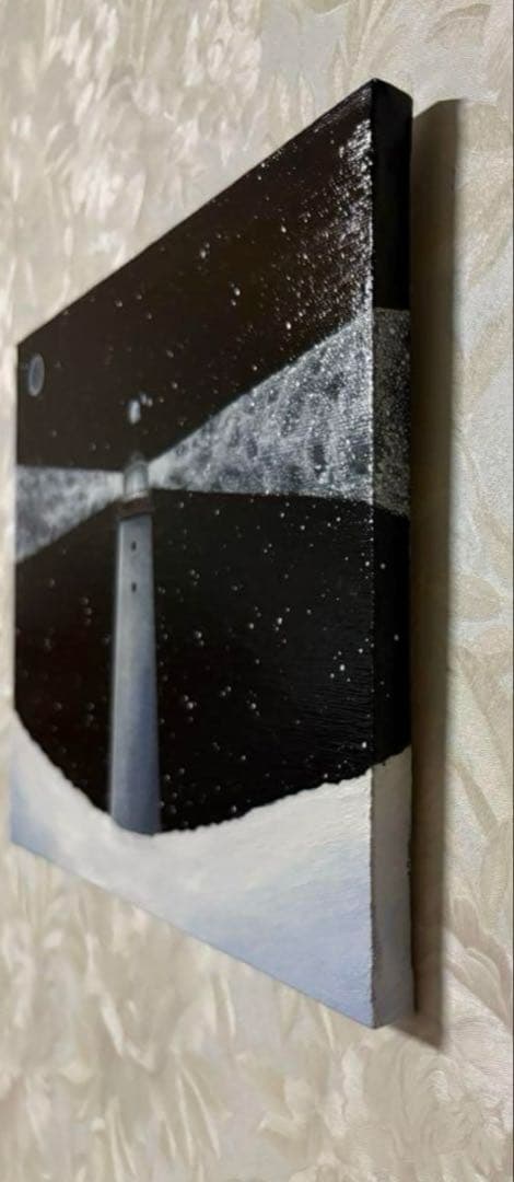 はる　stardust lighthouse （星屑の灯台）　アクリル画
