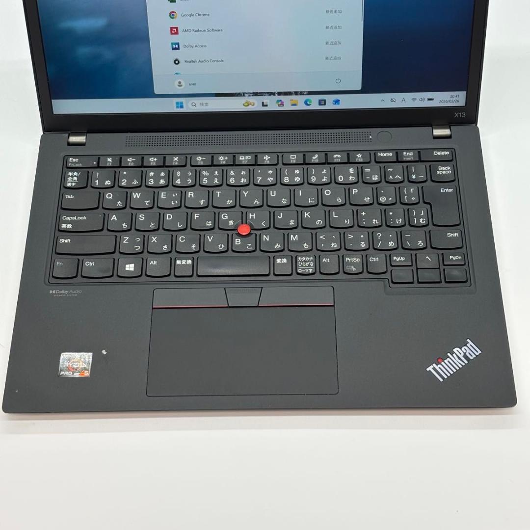 Windowsノート本体 ThinkPad X13 Gen2 AMD Ryzen5PRO 5650U 9