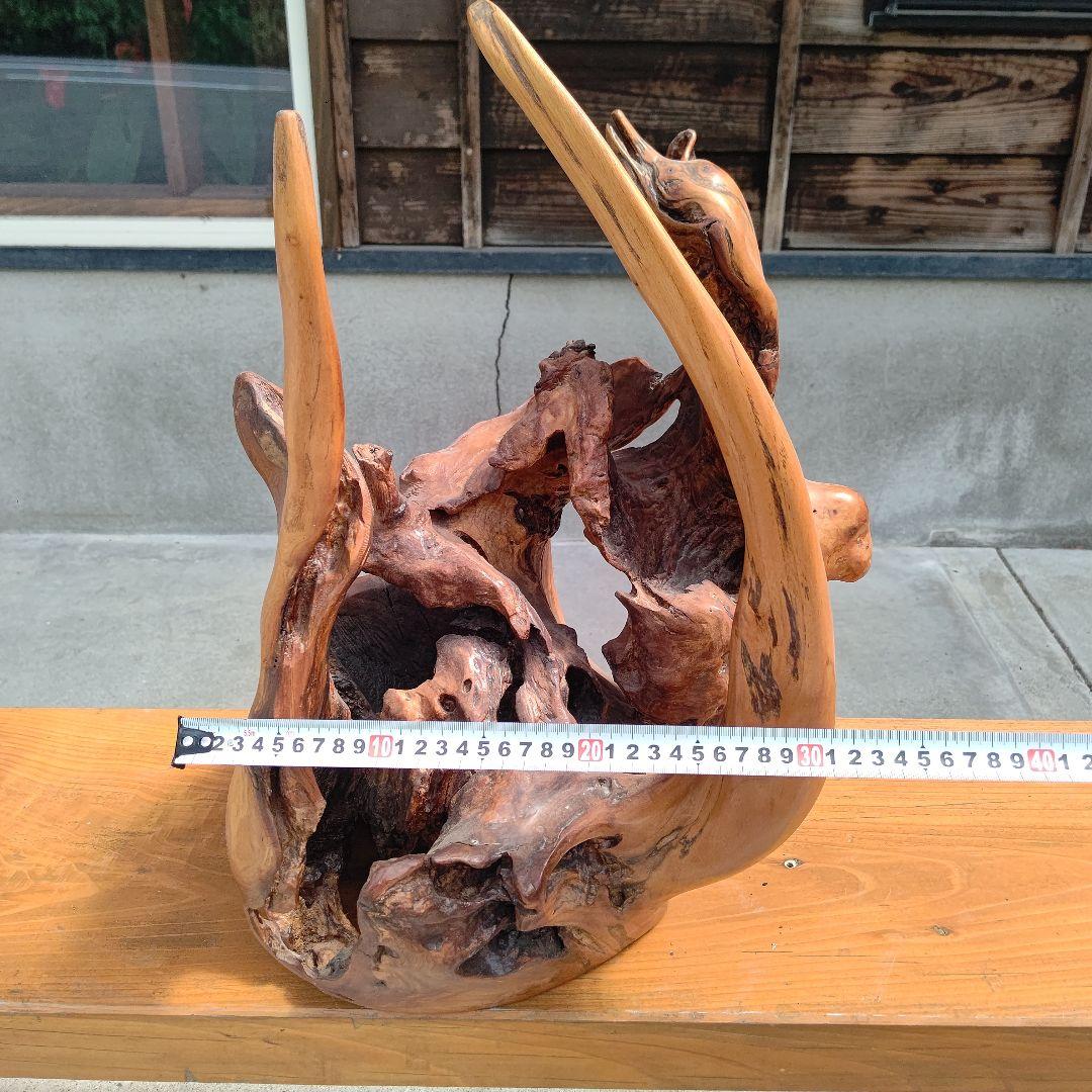 （未使用品）樹種不明　置物　インテリア　木　材木